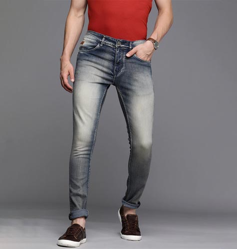 Men Blue Slim Fit Heavy Fade Stretchable Jeans